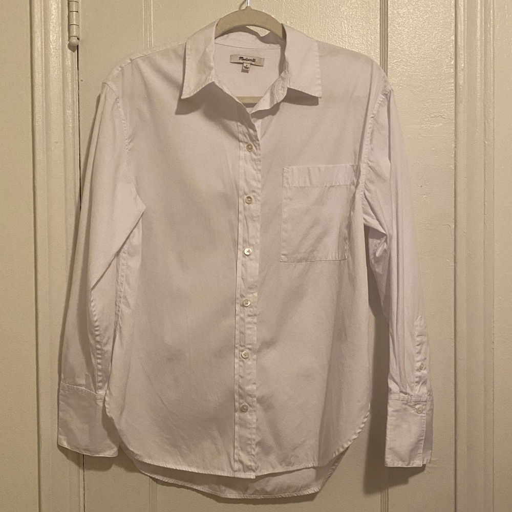 Madewell | Relaxed Button-Up Shirt - Eyelet White
